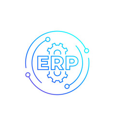 erp enterprise resource planning line icon vector 31369883